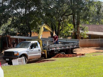 Estância - Estrutura de Reforma da Capela em 21/07/2025.
